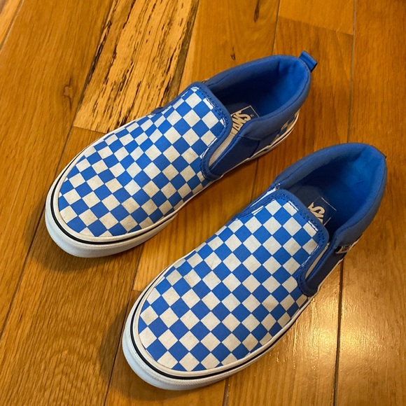 Vans Other - Blue and white checkered vans youth size 4.5
